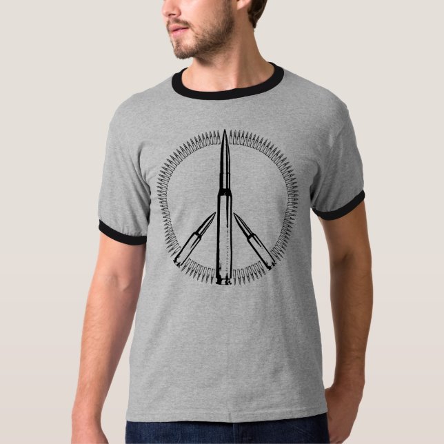 T-shirt Paix des munitions (noir) (Devant)