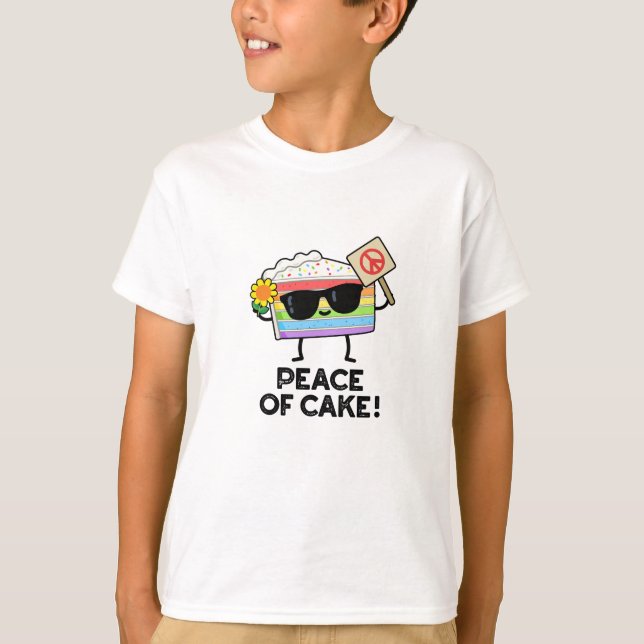 T-shirt Paix Du Gâteau Amusant Pun De Nourriture (Devant)