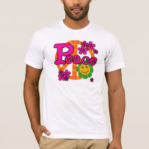 T-shirt paix du style 60s