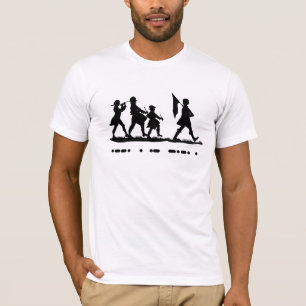 T-shirt Paix en silhouette de Minutemen du code Morse 1776