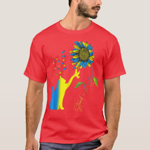 T-shirt Paix en Ukraine La colombe et le chat