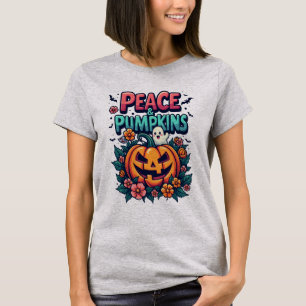 T-shirt Paix et Citrouille Halloween T-shir