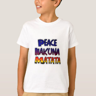 T-shirt Paix Hakuna Matata Art à dégradé