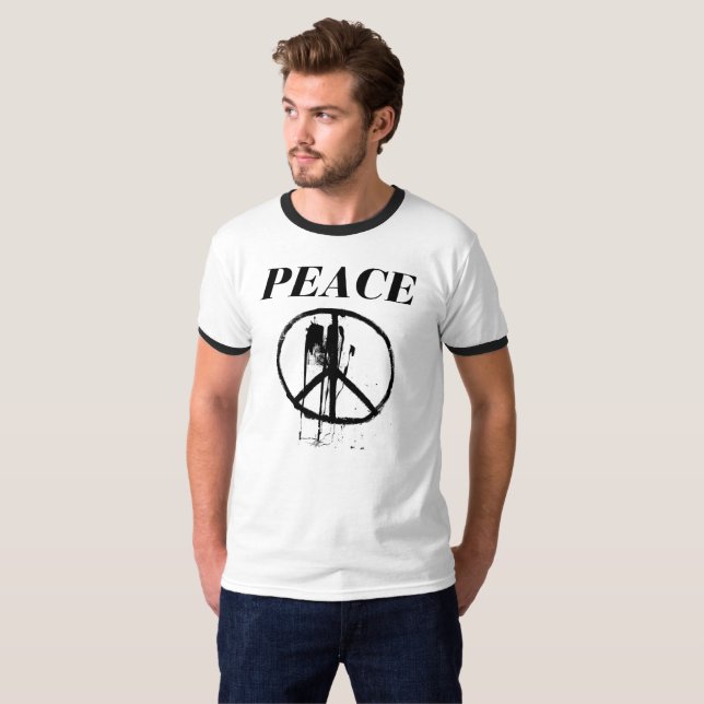 T-shirt Paix - jet et logo (Devant entier)