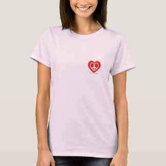 T-shirt Paix LoveNHappiness Copyright (C) Bob 2010 H