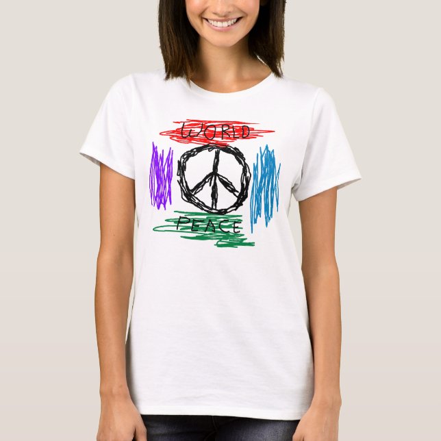 T-shirt paix mondiale (Devant)