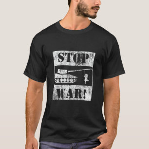 T-shirt Paix Mondiale Arrêter la Guerre Hippie Pacifique