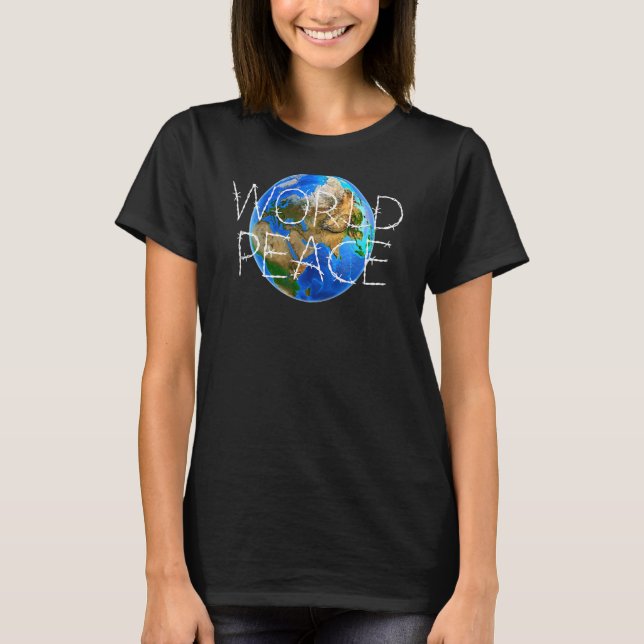 T-shirt Paix mondiale sur Terre (Devant)