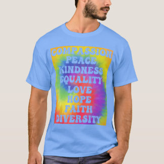 T-shirt Paix positive inclusion diversité gentillesse lien