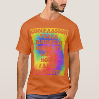 T-shirt Paix positive inclusion diversité gentillesse lien