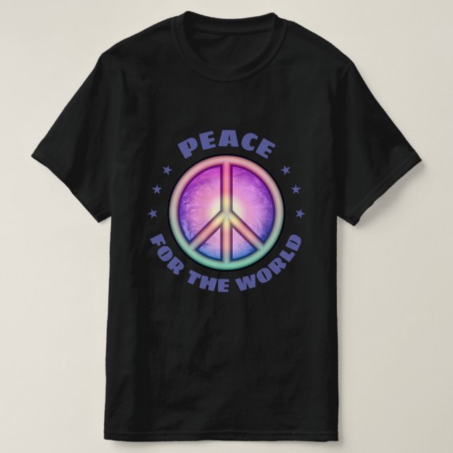 T-shirt Paix pour le monde ☮ (Design devant)