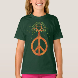 T-shirt Paix Pour Les Arbres - Coeur D'Énergie Fleurie 1