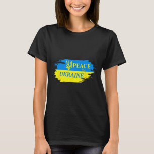 T-shirt Paix pour l'Ukraine Drapeau ukrainien Logo Ukraine