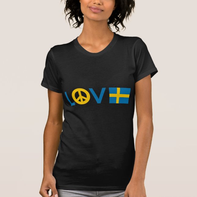 T-shirt Paix Suède d'amour (Devant)