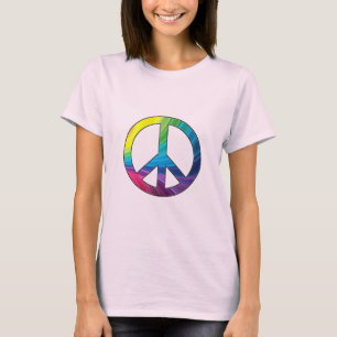 T-shirt Paix - Superbe Chemise Signe de Paix Coloré
