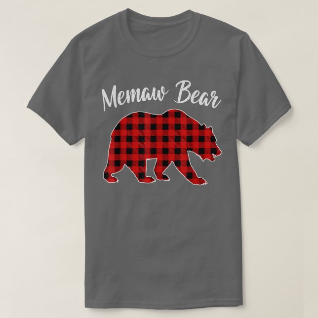 T-shirt Pajam Famille de bisons de poche rouge (Design devant)