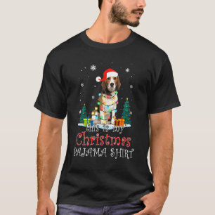 T-shirt Pajama Beagle de Noël Lumières Aimer Chien