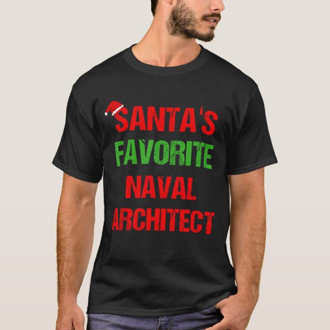 T-shirt Pajama Christmas, architecte de la marine (Devant)