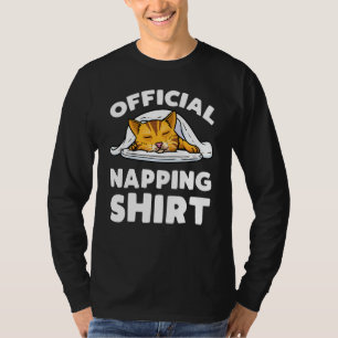 T-shirt Pajama couché officiel de chat Napping de chat