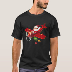 T-shirt Pajama d'avion volant du Père Noël