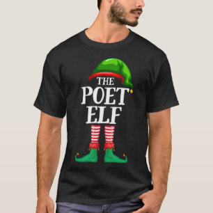 T-shirt Pajama de fête de Noël du poète Elfe jumelant la f