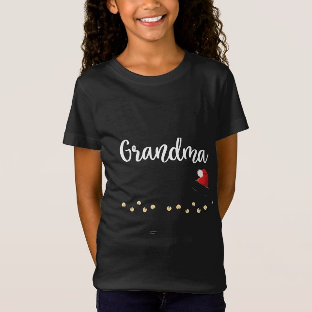 T-Shirt Pajama de Noël de grand-mère (Devant)
