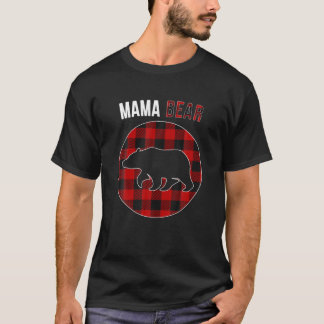 T-shirt Pajama de Noël de l'ours de l'escouade Buffalo rou