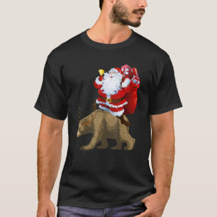T-shirt Pajama de Noël du Père Noël à cheval