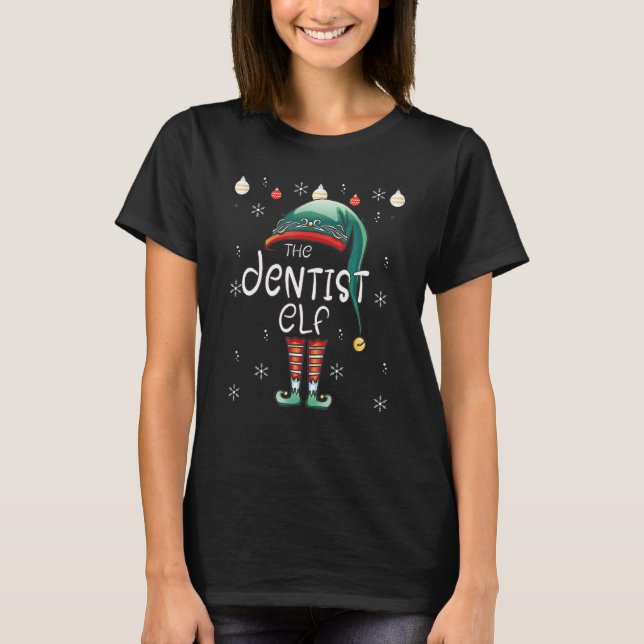 T-shirt Pajama de Noël L'Elfe Dentiste (Devant)