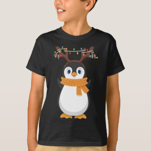 T-shirt Pajama de Noël Penguin Reindeer Père Noël