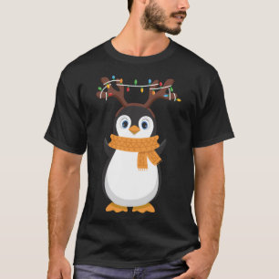 T-shirt Pajama de Noël Penguin Reindeer Père Noël