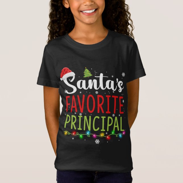 T-Shirt Pajama de Noël principal favori de Santas Père Noë (Devant)