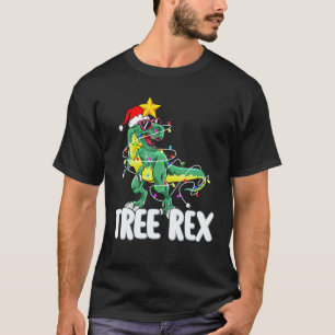 T-shirt Pajama de réveillon de Noël Trex Tree Rex pour B