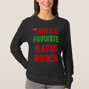 T-shirt Pajama de travail en plastique drôle Noël