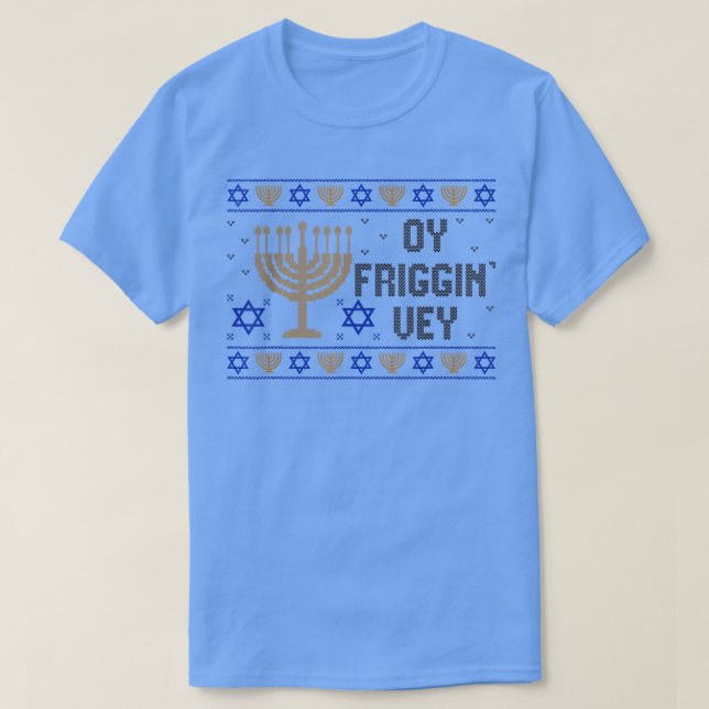 T-shirt Pajama Menorah Oy Vey juif Yiddish (Design devant)