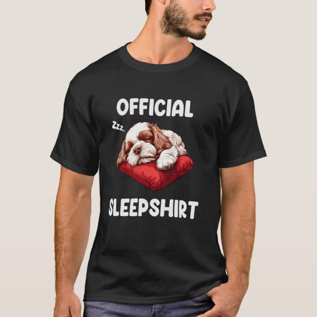 T-shirt Pajama officiel Cavapoo Sleepshirt mignon Amoureux (Devant)