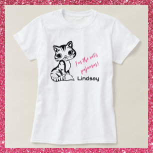 T-shirt Pajamas de chats mignons et roses