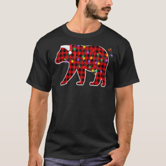 T-shirt Pajamas de Noël de l'ours polaire de bison rouge à