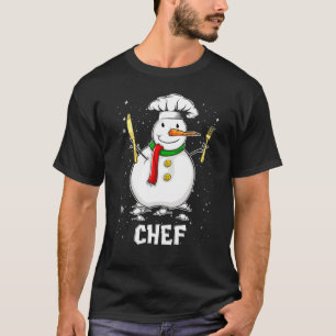T-shirt Pajamas de Noël du chef Snowman