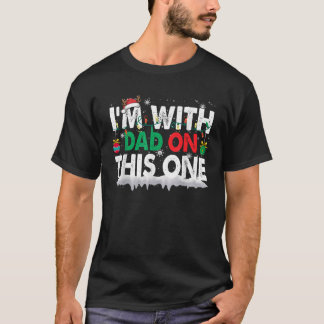 T-shirt Pajamas de Noël Famille Je suis avec Papa On