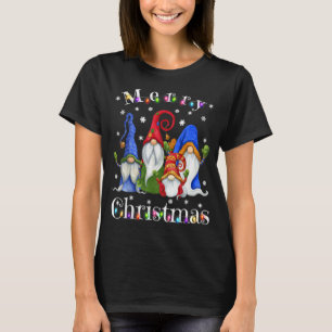 T-shirt Pajamas de Noël Gnome - Garden Gnome Joyeux Chris
