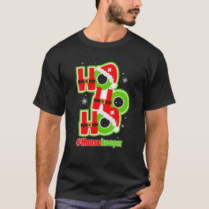 T-shirt Pajamas de Noël Ho-Ho-Ho-Ho Famille de ménage