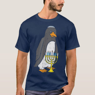 T-shirt Pajamas Hanoukka Animal Penguin Menorah Cha