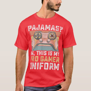 T-shirt Pajamas No Pro Gamer Funny Video Games Boys Teens