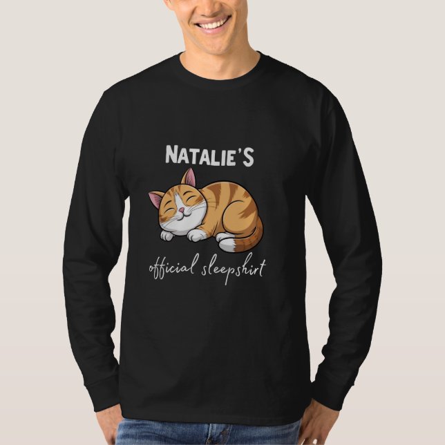 T-shirt Pajamas Officiels De Sleepshirt Chat De NATALIE Sl (Devant)