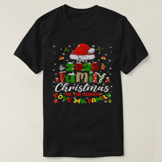 T-shirt Pajamas Outfit Family Matching Christmas 2025 (Design devant)