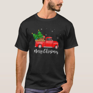 T-shirt Pajamas Red Buffalo Plaid Dachshund Dog Merry Chri