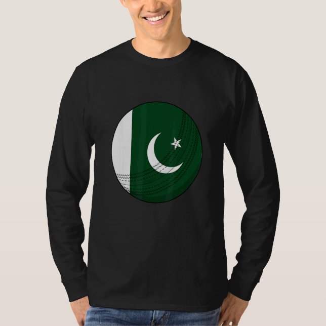 T-shirt Pakistan Cricket Ball Pakistan People Cricket Fan  (Devant)