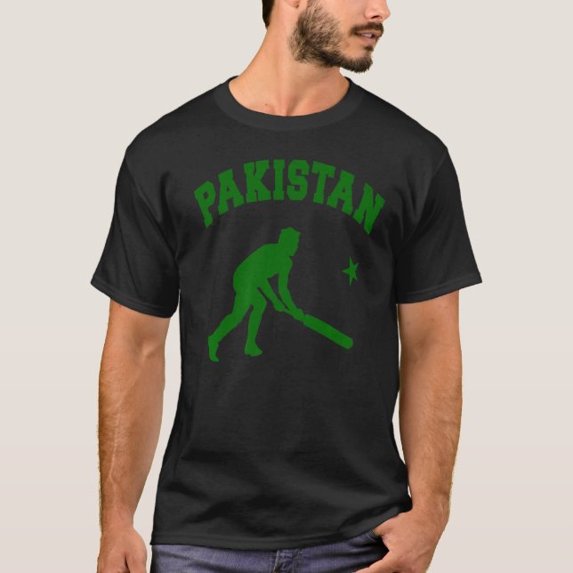 T-SHIRT PAKISTAN CRICKET SPORT NATIONAL FLAG WOMENS MENS C (Devant)