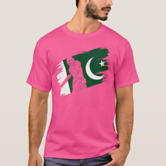 T-shirt Pakistan Drapeau Pakistan joueur de cricket entraî